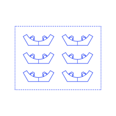 Layouts Open Offices Clusters V Shape Vinyl Svg File, Free Vectors File